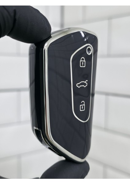 Cupra Formentor Seat Leon Smart Nano Anahtar Kılıfı Siyah Gümüş