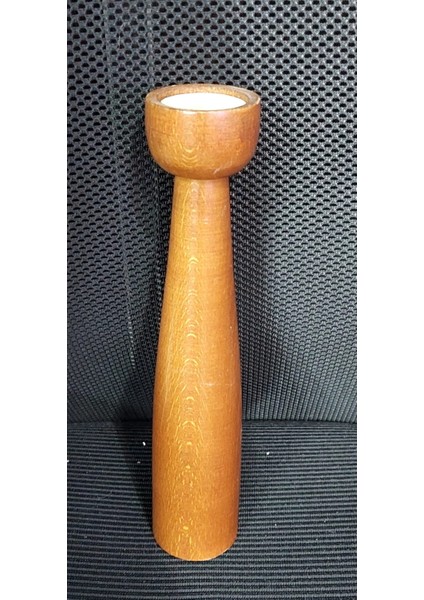 Ahşap Dekoratif Kaliteli Tealight Mumluk Şamdan El Yapım Hediyelik Küçük Çift Taraflı 1 Adet