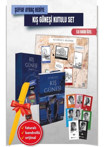 Alfa Kalem+Kış Güneşi (Kutulu Set) Ciltli -(Zeynep Sey)Yeni-Destek Kitap