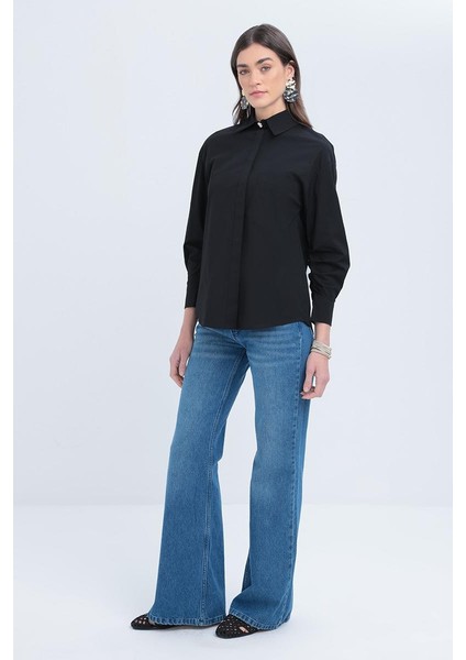 Kolu Büzgülü Poplin Gömlek X51310A0 modelleri