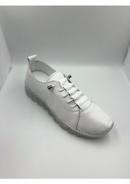 Kundura Jel Taban Deri Günlük Bayan Ayakkabı