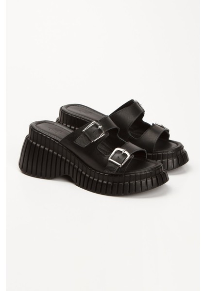 Kadın Hakiki Deri Dolgu Topuklu Terlik 6286 fiyatları