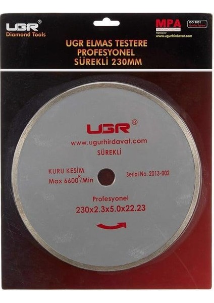 Elmaslı Daire Testere Sürekli Ugr 180 mm