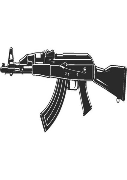 6 Adet AK-47 Sticker Laptop Kask Araba Motor Sticker 10x4 cm