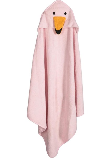 Sty Duck Kapüşonlu Pembe Çocuk Havlu 100X100