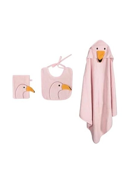 Sty Duck Kapüşonlu Pembe Çocuk Havlu 100X100