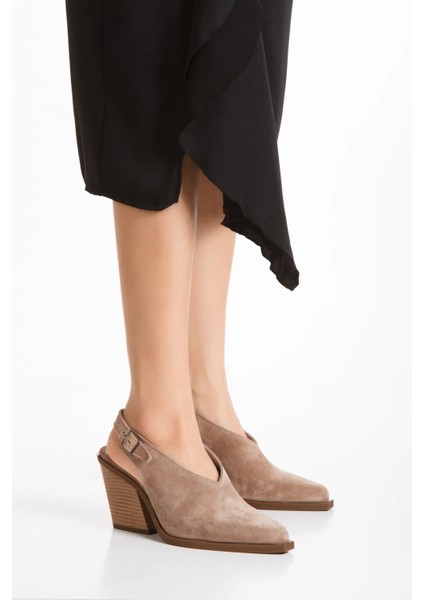 Kadın Hakiki Deri Western Sandalet 6308 Siyah Süet modelleri