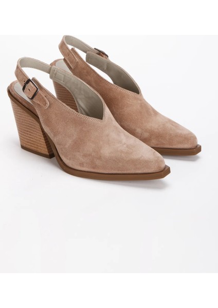 Kadın Hakiki Deri Western Sandalet 6308 Siyah Süet fırsatları