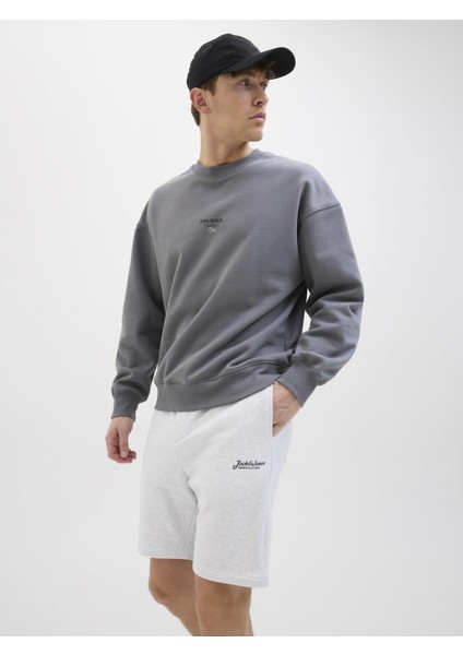 Jpstgordon Beau Sweat Shorts Mıd Beyaz Melanj