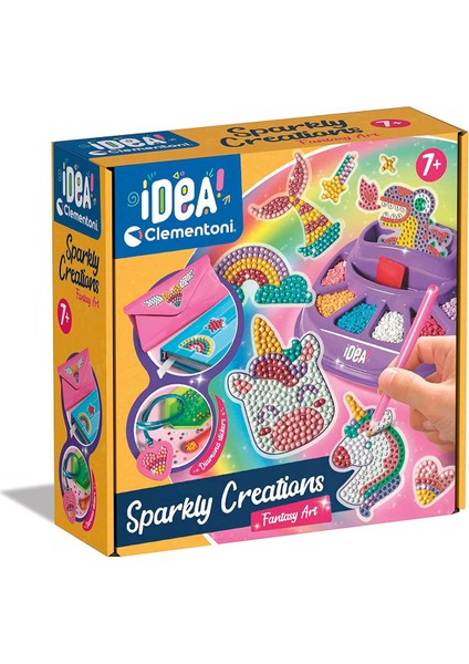 18746 Idea Clementoni Işıltılı Tasarım Seti Fantastik Sanat