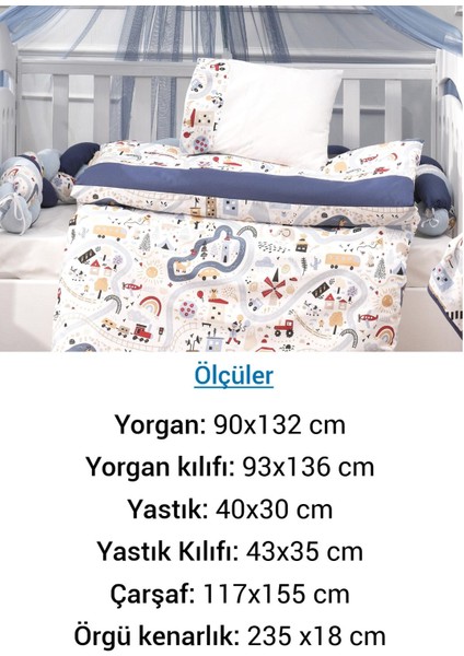 6 Parça Adventure Beşik & Karyola Uyku Seti