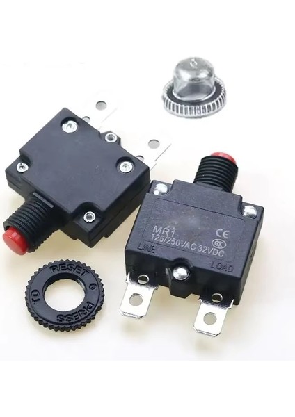 Akım Devre Kesici Aşırı Yük Koruyucu Basmalı Reset Anahtarlı (10 A 220V )