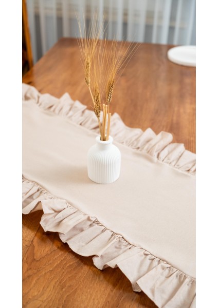 Rufle I Runner Naturel Fırfırlı Bej 40 x 110 cm fiyatları