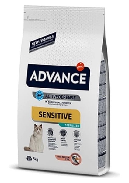 Sensitive Somonlu Hassas Kısırlaştırılmış Kedi Maması 3 kg