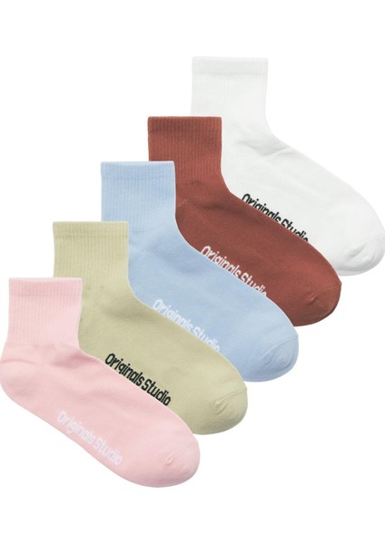 Jacvesterbro Short Tennıs Socks 5 Pack Kiremit