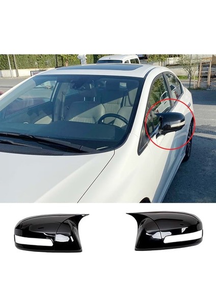 Honda Civic Fb7 Uyumlu Batman Yarasa Ayna Kapağı Piano Black 2012-2016