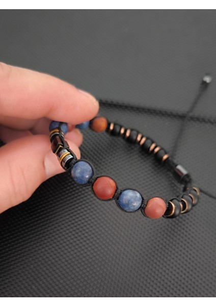 Lapis Lazuli-Picasso Jasper-Damla Kehribar Bileklik Takı Aksesuar indirimleri