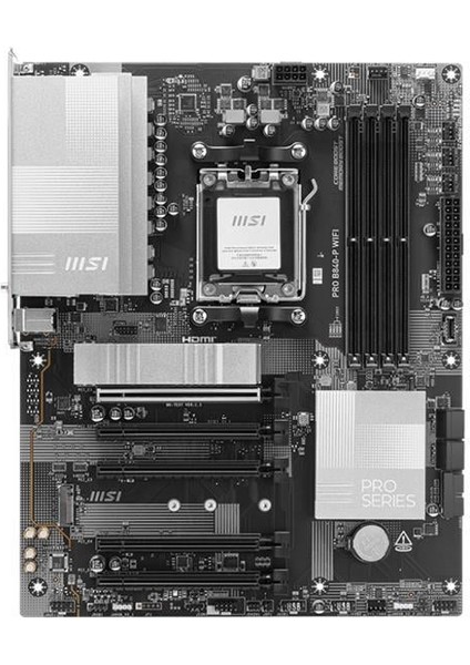Msı Pro B840-P Wıfı Ddr5 8000MT/S 1xhdmı 2xm.2 Atx Am5 (Amd Am5 9000/ 8000/ 7000 Seri Işlemci Uyumlu)