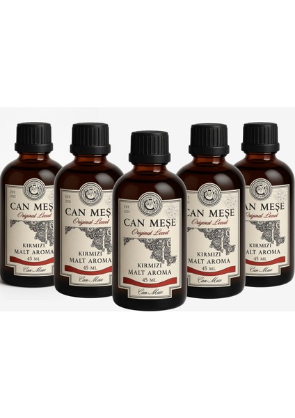 5 Adet Tek Kullanımlık Kırmızı Malt Viski Kiti - Kırmızı Malt Aroması 5x45ml