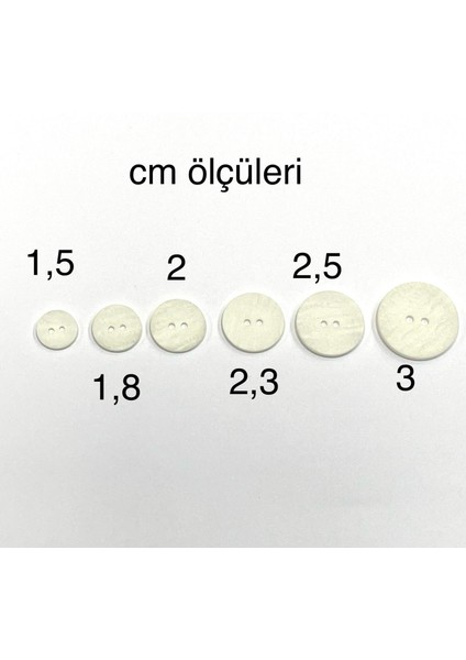 Ahşap Görünümlü Plastik Düğme / 6 Lı Set BEYAZ/02742 / fiyatları