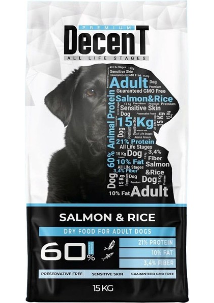 15 kg Decent Yetişkin Somonlu Köpek Maması