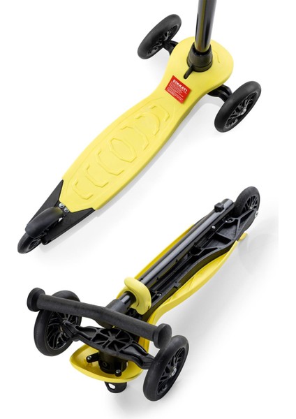 Turbo 3 Tekerli Yükseklik Ayarlı Scooter, Sarı