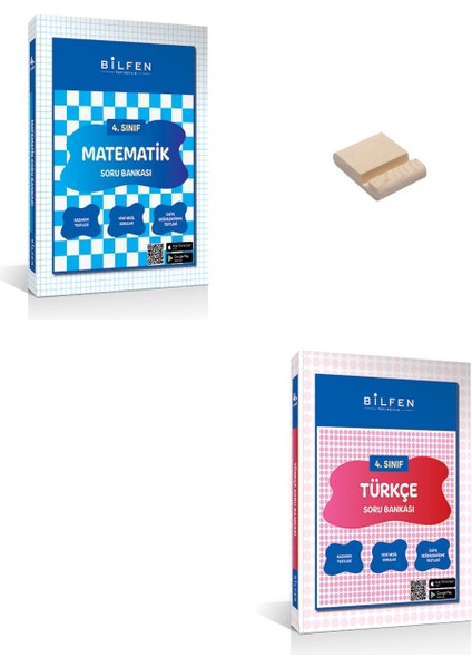 4. Sınıf Matematik ve Türkçe Soru Bankası + Telefon Tutucu