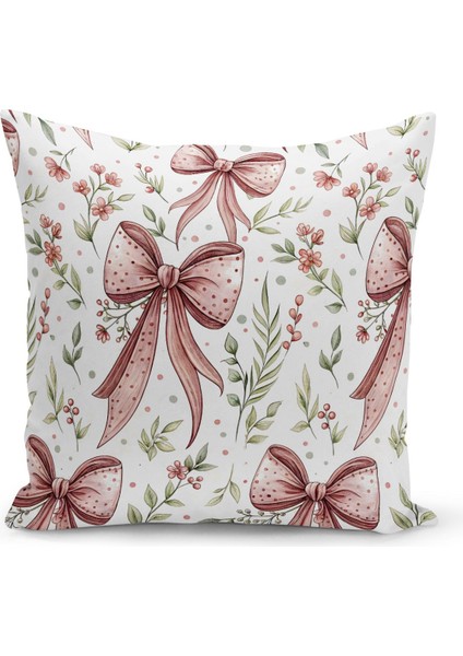 Fiyonklu Kiraz Serisi Çift Tarafı Dijital Baskılı 4'lü Kırlent Kılıfı Seti (Cherry With Bow) fiyatları