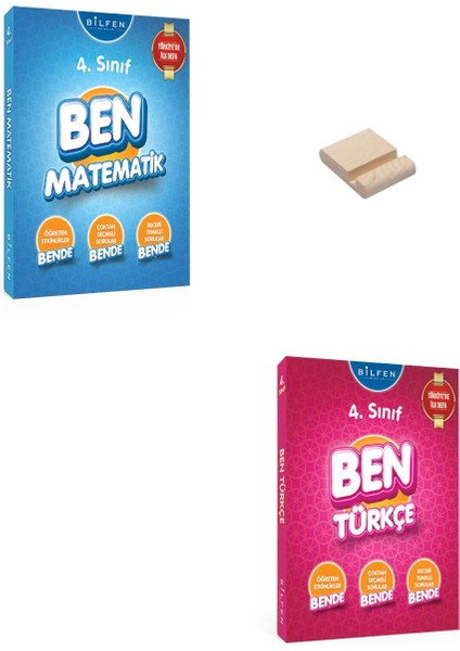 4. Sınıf Ben Serisi Etkinlikli Konu Özetli Matematik ve Türkçe Soru Bankası + Telefon Tutucu