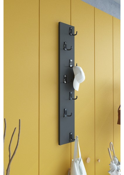 Portmanto Duvar Askılığı Elbise Askılığı Antrasit ASKI-009-4 - 75 cm fiyatları