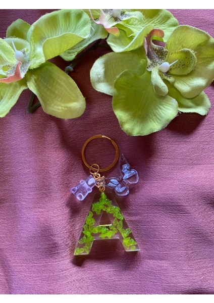 Taşlı A Harfi Anahtarlık [5 Renk Seçeneği]