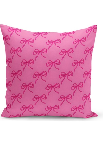 Fiyonklu Kiraz Serisi Çift Tarafı Dijital Baskılı 4'lü Kırlent Kılıfı Seti (Cherry With Bow) modelleri
