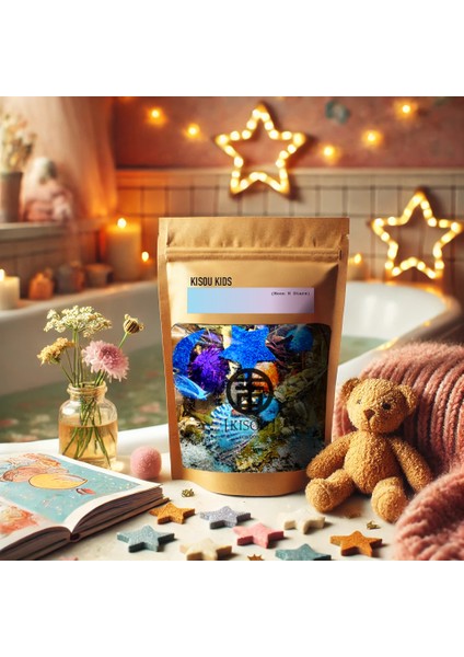 - Kişisel Spa - Kisou Kids (Tatlı Rüyalar) Doğal Bitkisel Banyo Karışımı Seti