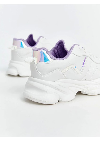 Lcw Steps Beyaz Bağcıklı Kız Çocuk Spor Ayakkabı