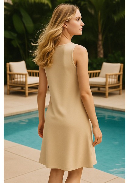 Modal Kumaş Rahat Kalıp Basic Günlük Elbise modelleri