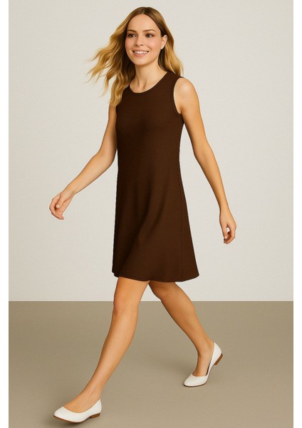 Modal Kumaş Rahat Kalıp Basic Günlük Elbise fırsatları