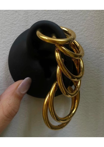 Çelik Gold 6 Lı Küpe Seti