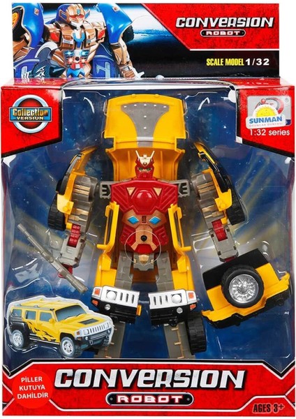 Nessiworld 1:32 Sesli ve Işıklı Dönüşebilen Robot