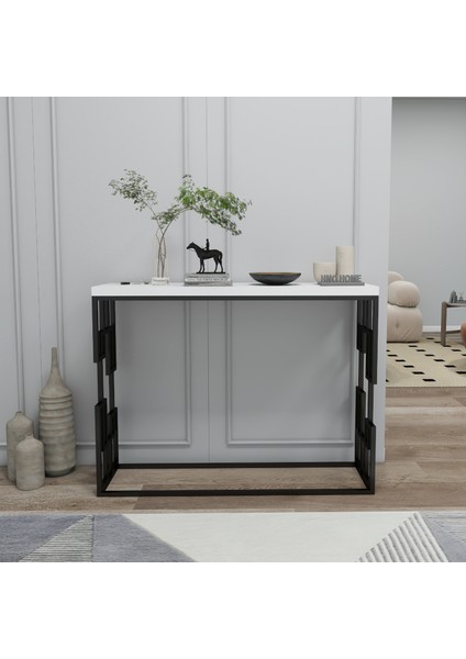 Modern Metal Iskeletli Özel Tasarım Dresuar Konsol Makyaj Masası, Petek Üstü Raf, 100 x 30 cm fiyatları