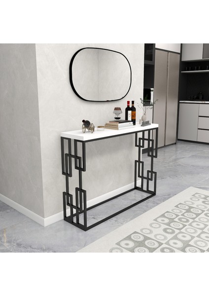 Modern Metal Iskeletli Özel Tasarım Dresuar Konsol Makyaj Masası, Petek Üstü Raf, 100 x 30 cm modelleri