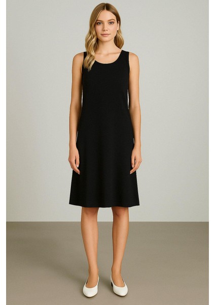 Modal Kumaş Rahat Kalıp Basic Günlük Elbise