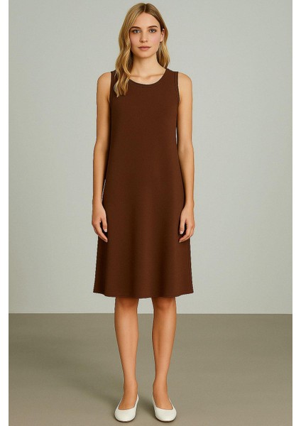 Modal Kumaş Rahat Kalıp Basic Günlük Elbise