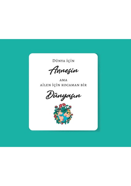 Anneler Günü 4 Lü Tebrik Kartı Hediye Kartı Not Kartı