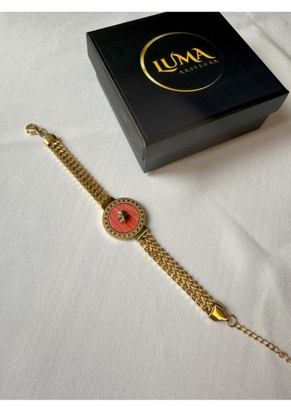 Küçük Yoncalı Çift Sıra Gurmet Bileklik