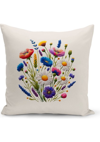Flower Bahar Serisi Çift Tarafı Dijital Baskılı 3'lü Kırlent Kılıfı Seti (Spring) fiyatları