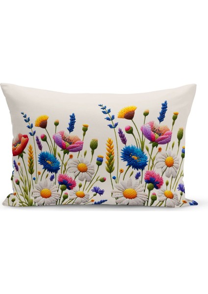 Flower Bahar Serisi Çift Tarafı Dijital Baskılı 3'lü Kırlent Kılıfı Seti (Spring) fırsatları