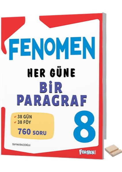Fenomen Yayıncılık Lgs 8. Sınıf Her Güne Bir Paragraf Soru Bankası + Telefon Tutucu