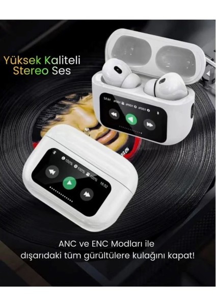 Ekranlı Anc/enc Destekli 5.4 Bluetooth Kulaklık