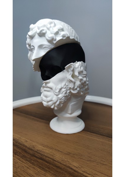 The Divine And The Mortal-Ilahi ve Ölümlü Dekoratif Biblo Hediyelik Siyah Beyaz Plastik 19 cm fiyatları