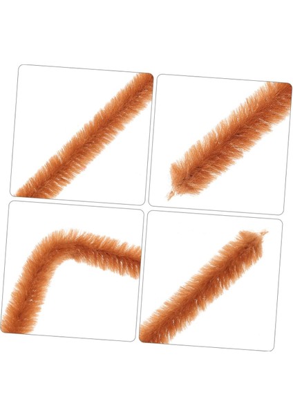 Kahverengi 50 Adet Şönil, Tüylü Tel, Eğitici Şönil Seti, 30 Cm, Peluş Tel indirimleri